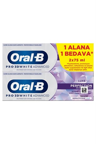 Oral-B Pro 3D White Advanced Luxe Perfection Diş Macunu 2 x 75 ml