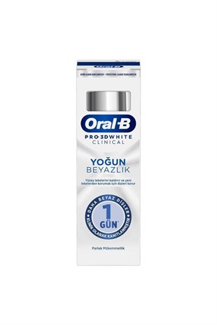 Oral-B Pro 3D White Clinical Yoğun Beyazlık Parlak Mükemmellik Diş Macunu 75 ml