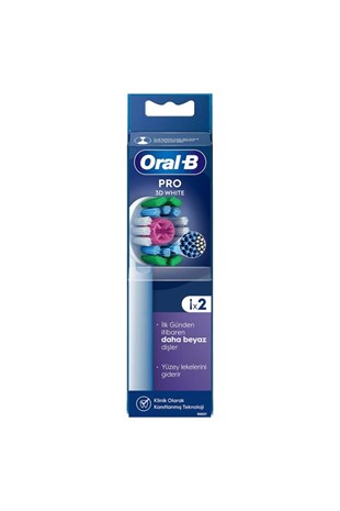 Oral-B Şarjlı Diş Fırçası Yedek Başlığı 3D White X-Filament 2 adet 