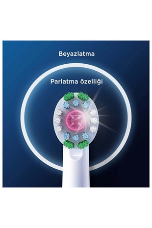 Oral-B Şarjlı Diş Fırçası Yedek Başlığı 3D White X-Filament 2 adet 