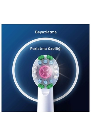 Oral-B Şarjlı Diş Fırçası Yedek Başlığı 3D White X-Filament 2 adet 