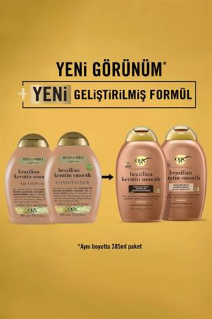 Organix Brazilian Keratin Smooth Düzleştirici Saç Bakım Kremi 385 ml