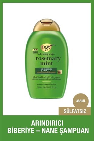 Organix Rosemary Mint (BİBERİYE & NANE IÇEREN) Arındırıcı Şampuan 385 ml