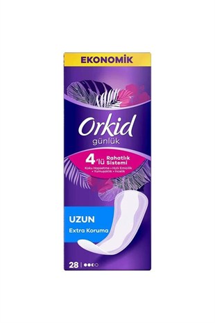 Orkid Günlük Rahatlık Uzun Extra Koruma 28 Adet Hijyenik Ped 
