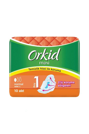 Orkid Maxi Normal Tekli Paket 10 LU Hijyenik Ped 