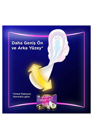 Orkid Platinum Gece Ekstra (BOY 4) 10 Adet Hijyenik Ped