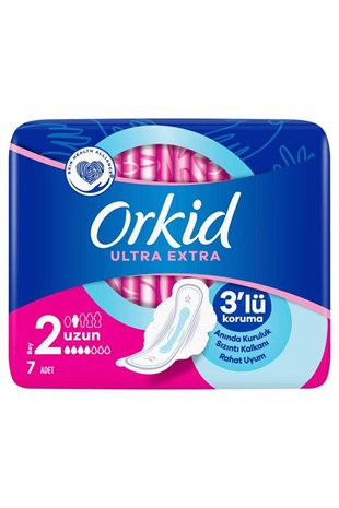 Orkid Ultra Extra 3lü Koruma 7 Adet Kadın Hijyenik Ped