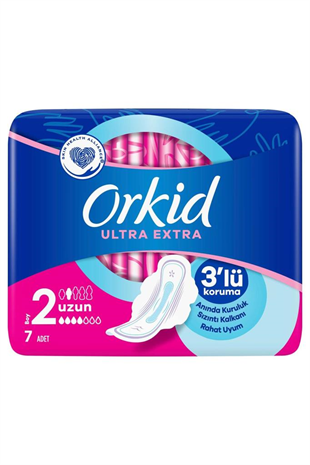 Orkid Ultra Extra 3lü Koruma 7 Adet Kadın Hijyenik Ped