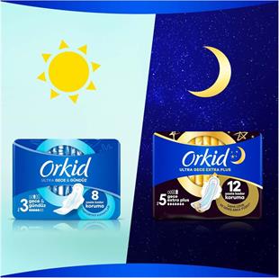 Orkid Ultra Gece&Gündüz 3Lü Koruma 6 Adet Kadın Hijyenik Ped