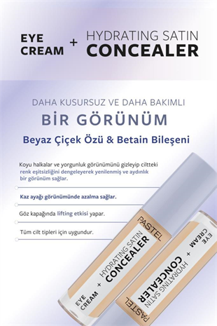 Pastel Eye Cream + Hydrating Satın Concealer 65 Honeybun
