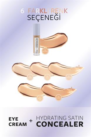 Pastel Eye Cream + Hydrating Satın Concealer 66 Deep Medium