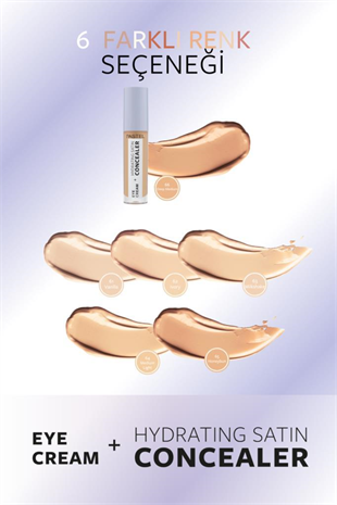 Pastel Eye Cream + Hydrating Satın Concealer 66 Deep Medium