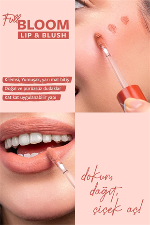 Pastel Full Bloom Lip & Blush No: 72 Groovy Dudak ve Yanak Renklendirici