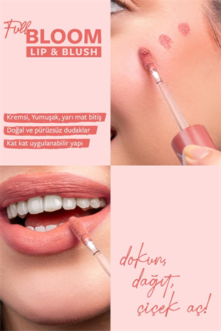 Pastel Full Bloom Lip & Blush No: 73 Bellini Dudak ve Yanak Renklendirici