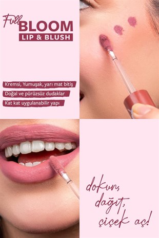 Pastel Full Bloom Lip & Blush No: 76 Flora Dudak Ve Yanak Renklendirici