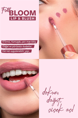 Pastel Full Bloom Lip & Blush No: 76 Flora Dudak Ve Yanak Renklendirici
