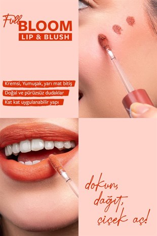 Pastel Full Bloom Lip & Blush No: 79 Rhythm Dudak ve Yanak Renklendirici 