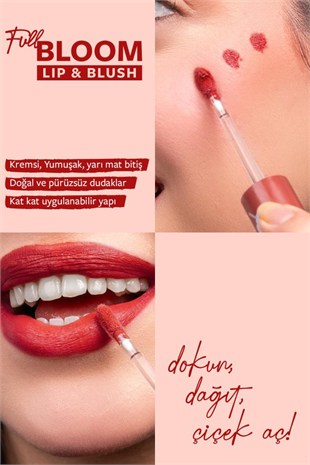 Pastel Full Bloom Lip & Blush No: 80 Blossom Dudak ve Yanak Renklendirici 
