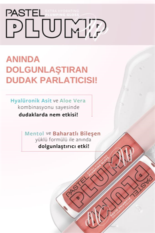 Pastel Plump Up Extra Hydrating Gloss 208 Shimmer Nude
