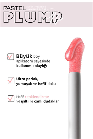 Pastel Plump Up Extra Hydrating Gloss 208 Shimmer Nude