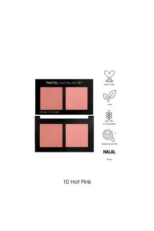 Pastel Profashıon Duo Blush Set Cheek To Cheek No:10 Hot Pink