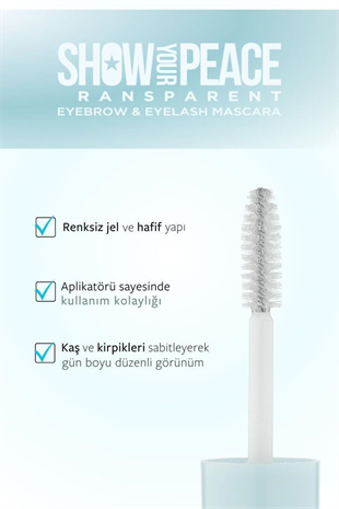 Pastel Show Your Peace Transparan Kaş Ve Kirpik Maskarası