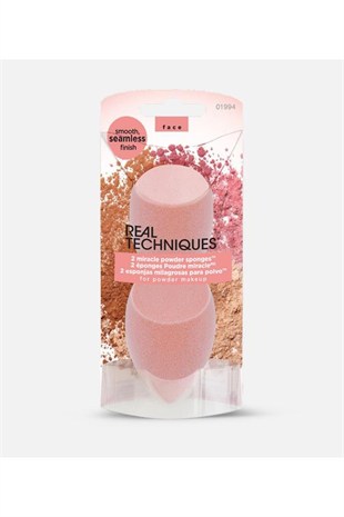 Real Techniques 2 Miracle Powder Sponges -RT 01994 Makyaj Sünger Seti