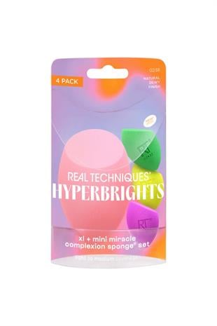 Real Techniques Hyperbrights Xl + Mini Miracle Complexion Sponge Set