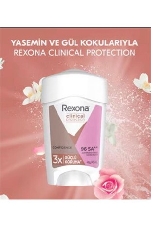 Rexona Clinical Protection Kadın Stick Roll-on Deodorant Confidence 3x Güçlü Koruma 45 ml