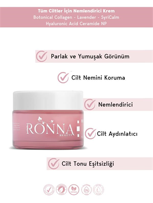 Ronna Beauty Cilt Bakım Temizleme Onarıcı Ve Nemlendirici Bakım Seti