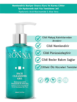 Ronna Beauty Cilt Bakım Temizleme Onarıcı Ve Nemlendirici Bakım Seti