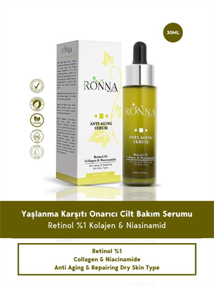 Ronna Beauty Yaşlanma Karşıtı Ve Aydınlatıcı Anti-Aging Serum 30 ml Retinol 1% Collagen Niacinamide