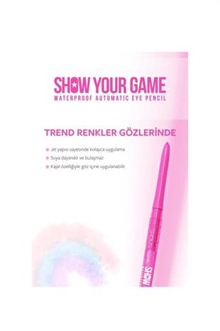 Show Your Pastel Game Waterproof Gel Eye Pencil 408 Göz Kalemi