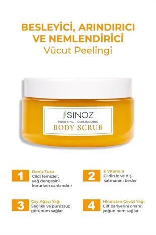 Sinoz Body Scrub Gold Aura Vücut Peelingi 250 ml