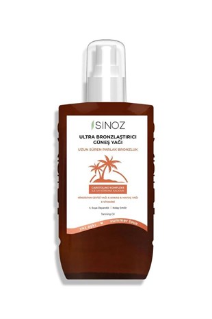 Sinoz Kusursuz Bronzlaştırcı Güneş Yağı 200 ML