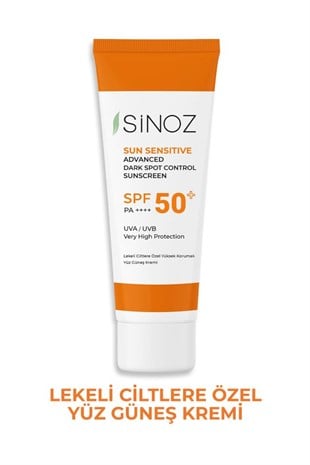 Sinoz Lekeli Ciltler SPF50+Yüz Güneş Koruyucu Krem 50 ml