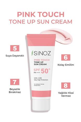 Sinoz Pink Touch Tone Up SPF50 PA+ Sun Cream 50 ML