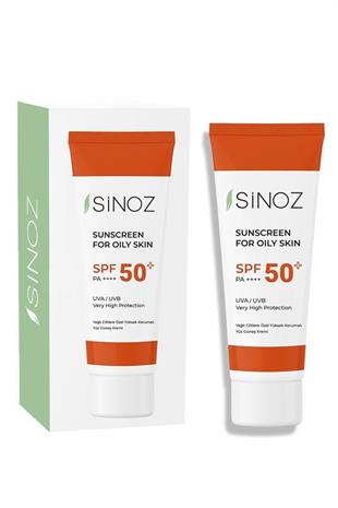 Sinoz SunScreen SPF50 PA+ Yağlı Ciltlere Özel Güneş Yüz Kremi