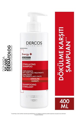 Vichy Dercos Energy Saç Dökülmesi Karşıtı Şampuan 400 ml
