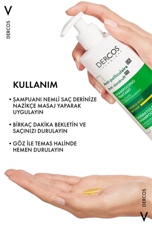 Vichy Dercos Kepek Karşıtı Şampuan 390ml - Kuru Saçlar