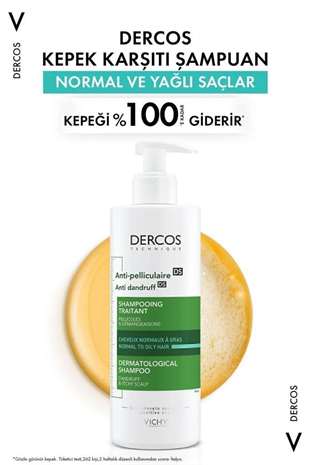 Vichy Dercos Yağlı Saçlar Için Kepeğe Karşı Bakım Şampuanı 75ml