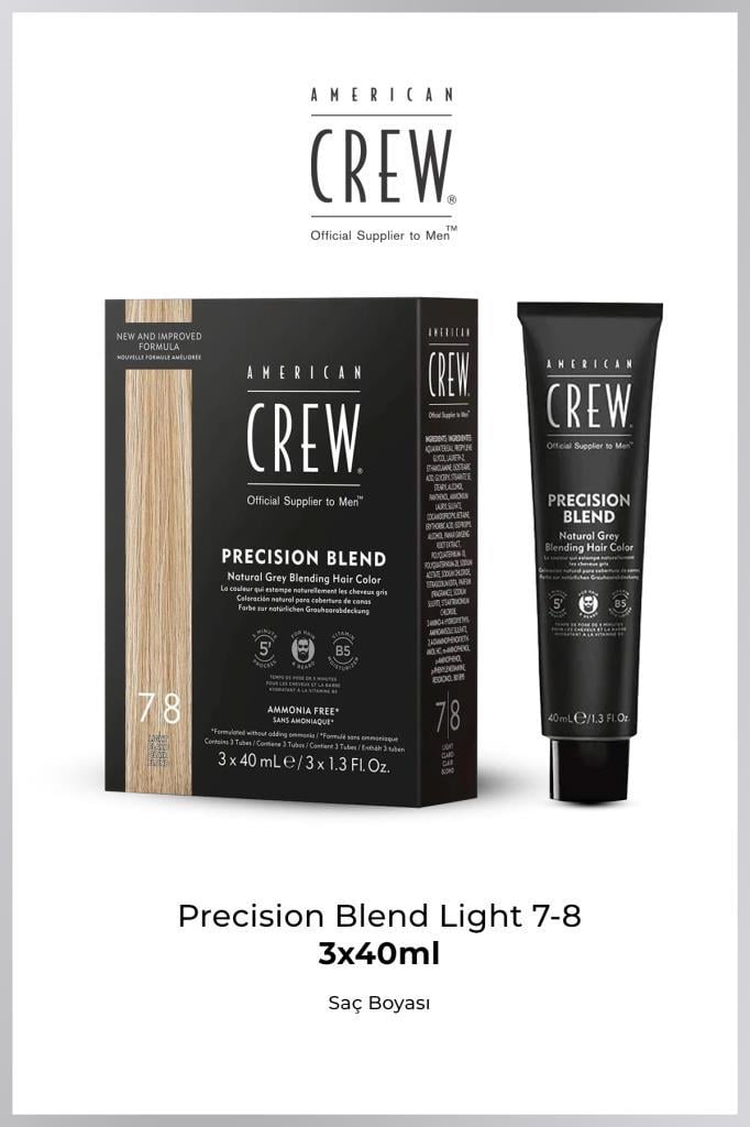 American Crew Precision Blend 7-8 Light 3x40 ml Erkek Beyaz Saç Kapatıcı