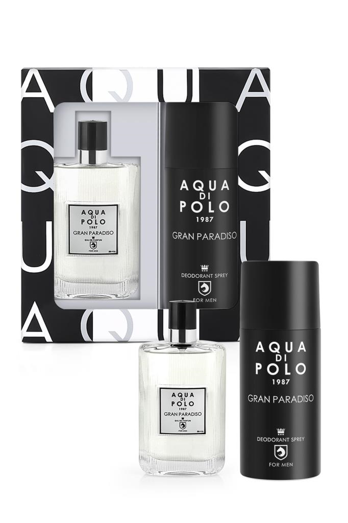 Aqua Di Polo 1987 Gran Paradiso EDP 50 ml Erkek Parfüm Seti