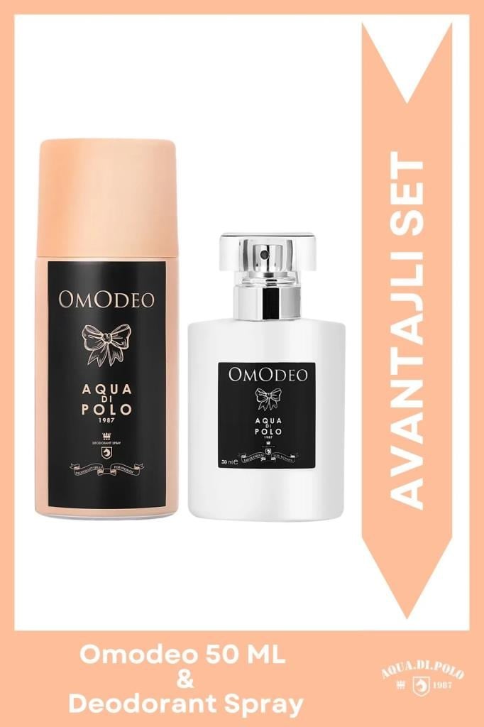 Aqua Di Polo 1987 Omodeo EDP Kadın Parfüm& Deodorant Seti | Çiçeksi | Su Yasemini, Vanilya, Amber, Sandal