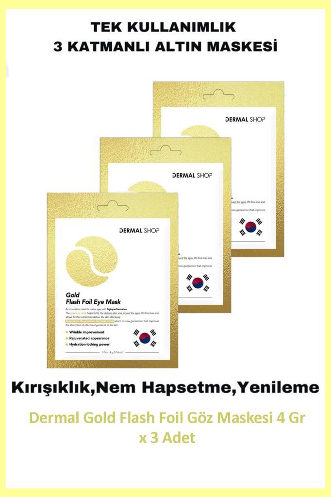 Dermal Gold Flash Foil Göz Maskesi 4 Gr x 3 Adet