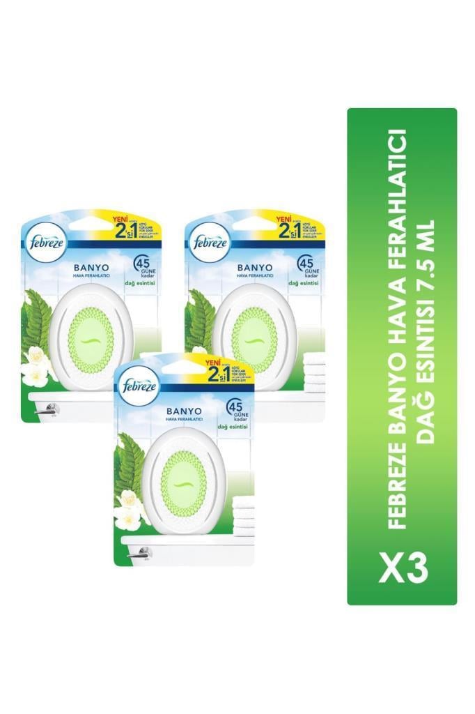Febreze Banyo Hava Ferahlatıcı Dağ Esintisi 7.5 ml X3