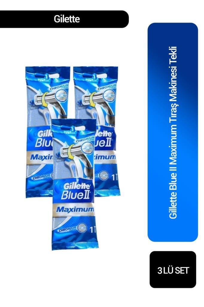 Gillette Blue II Maximum Tıraş Makinesi x3