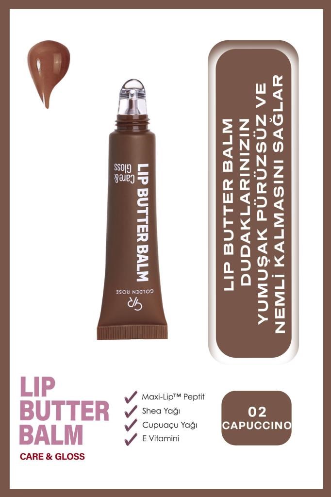Golden Rose Lip Butter Balm No: 02 Cappuccino Nemlendirici ve Parlatıcı Dudak Balmı