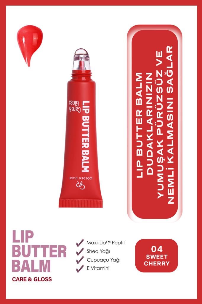 Golden Rose Lip Butter Balm No: 04 Sweet Cherry Nemlendirici ve Parlatıcı Dudak Balmı