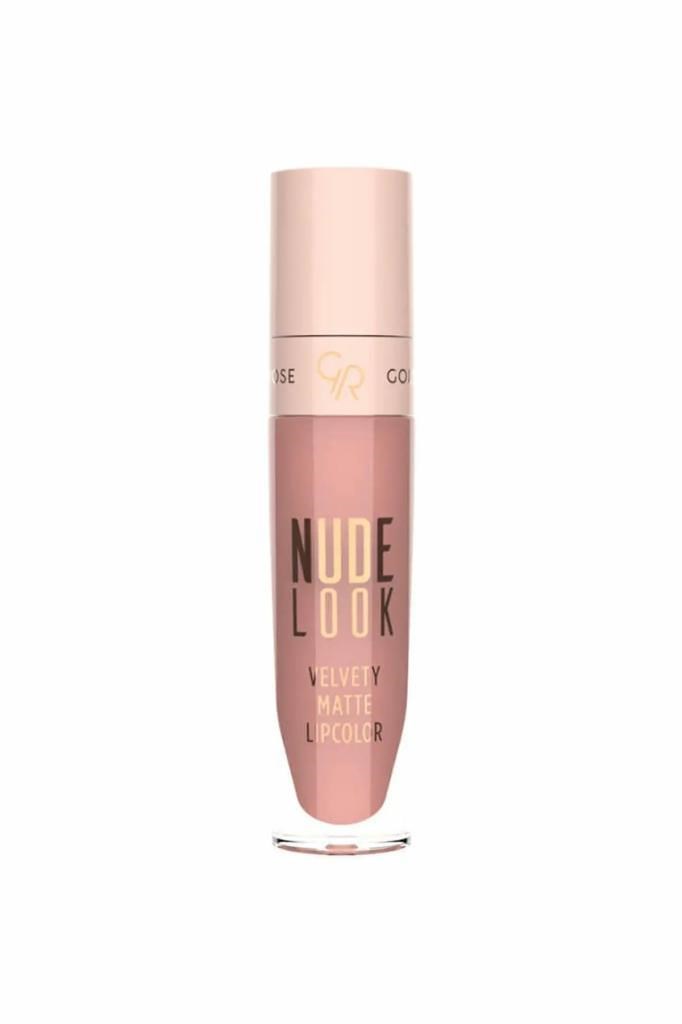 Golden Rose Nude Look Velvety Matte Lipcolour 3 Rosy Nude Ruj